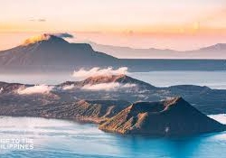 Taal Volcano with clouds