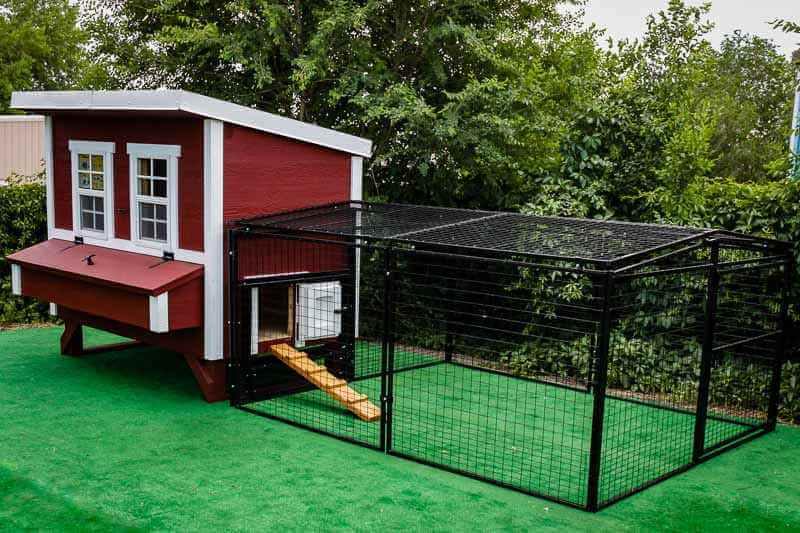 Chicken coop with attached run